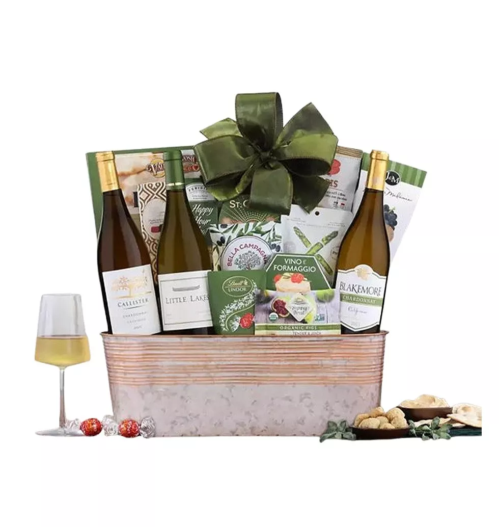 Elegant Chardonnay & Snack Selection Hamper