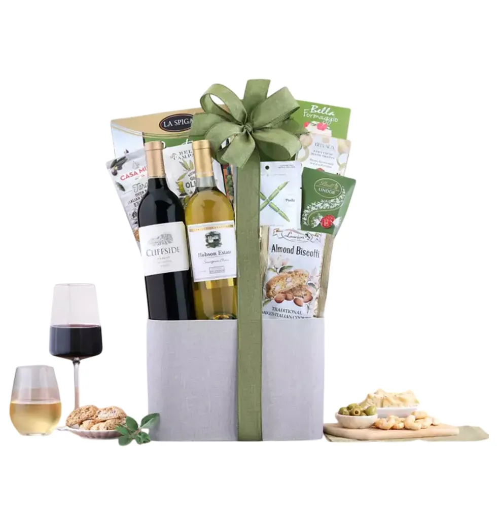 Dual Wine & Treats Gift Set