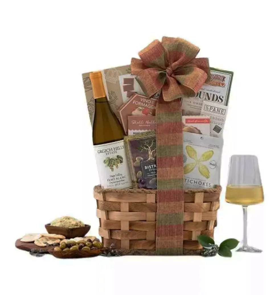 Gourmet Fume Blanc Wine Gift Basket