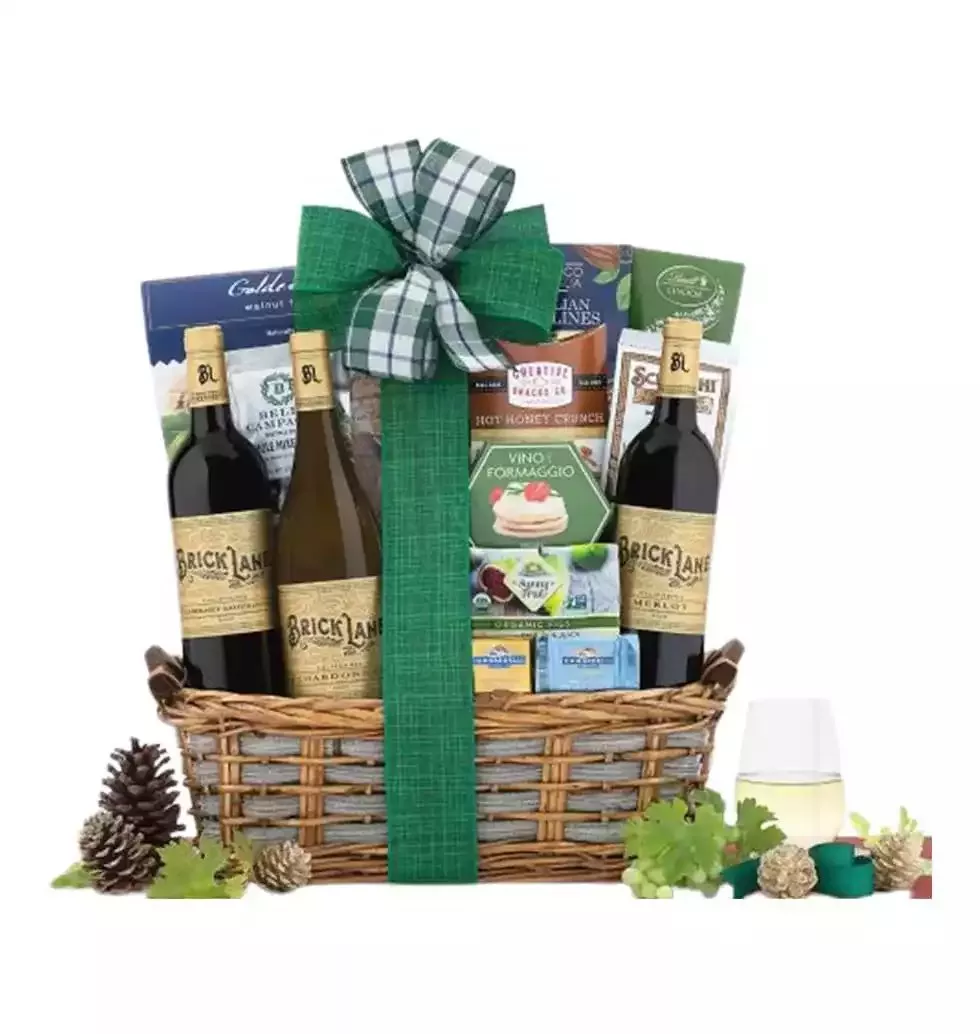 Three Wine Gift Basket