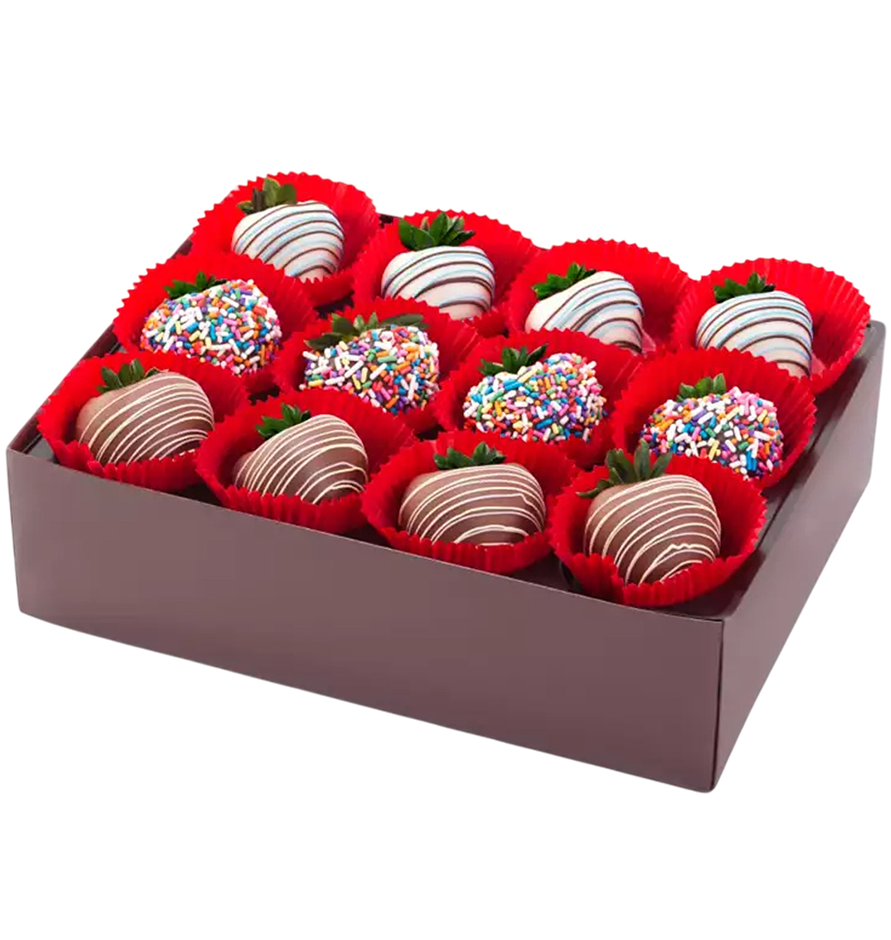 Vibrant Chocolate Covered Strawberry Trio