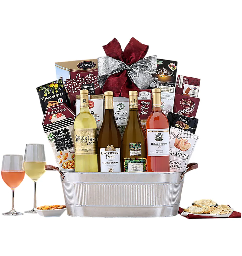 Elegant Wine & Gourmet Snack Set