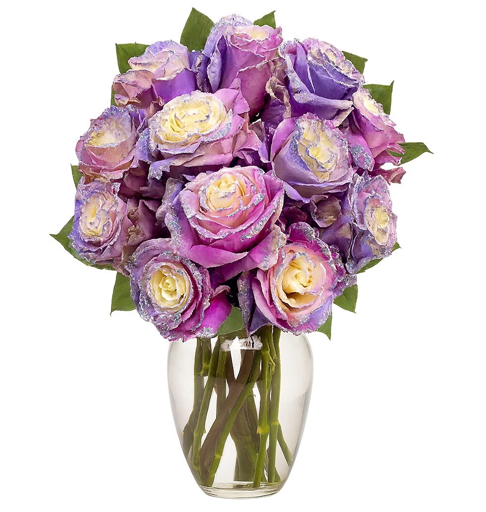 Sparkling Purple Rose Gift Display