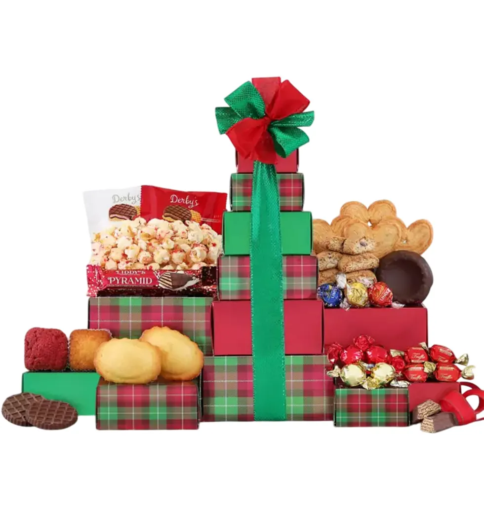 Festive Gourmet Treats Gift Tower