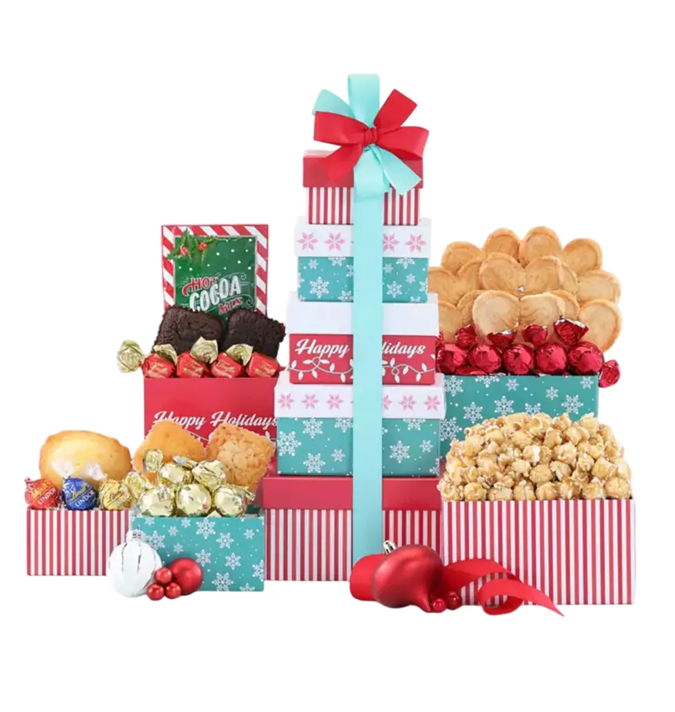 Seasonal Christmas Sweet Treats Tower