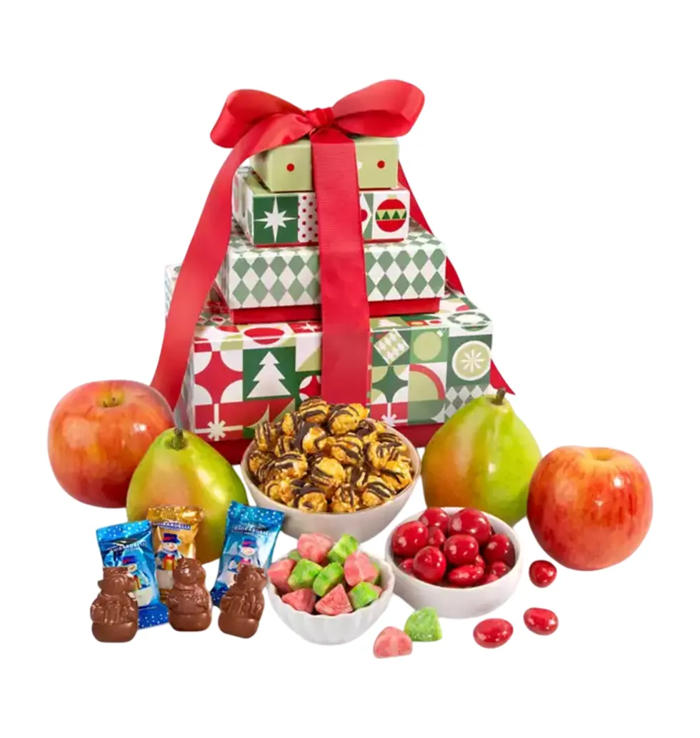 Holiday Cheer Snack Tower
