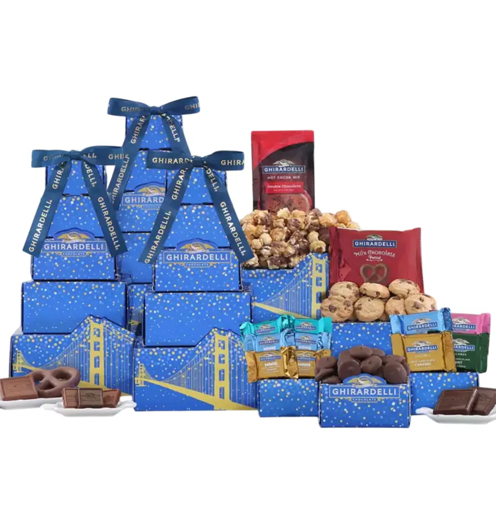 Luxurious Christmas Ghirardelli Chocolate Tower