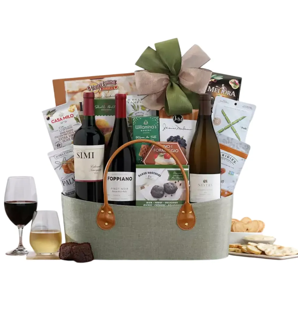 Wine Trio & Gourmet Treats Hamper