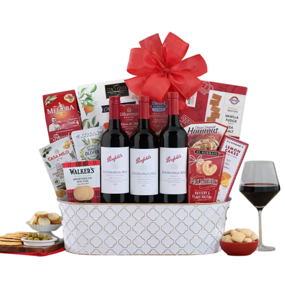 Triple Wine & Gourmet Treats Hamper