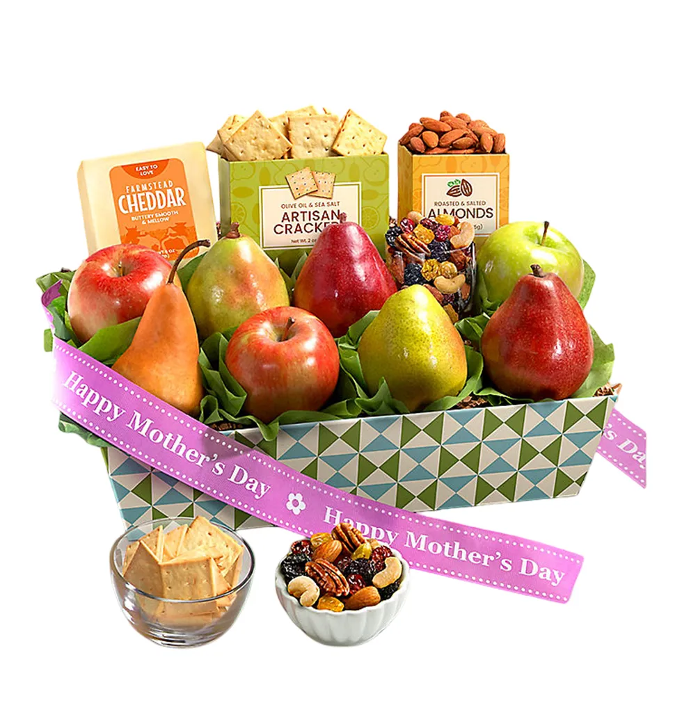 Joyful Mother's Day Fruit & Snack Basket - Ships 04/01/2026